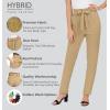imageHybrid ampamp Company Womens Paper Bag Pants Casual Slim High Waist Pants with Bow KnotTp48366cdslatte