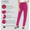 imageHybrid ampamp Company Womens Paper Bag Pants Casual Slim High Waist Pants with Bow KnotTp48366cdspink