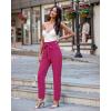 imageHybrid ampamp Company Womens Paper Bag Pants Casual Slim High Waist Pants with Bow KnotTp48366cdspink