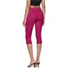 imageHybrid ampamp Company Womens Super Stretch Causal Pull On Millennium Twill Bermuda ShortsCaprifuchsia