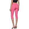 imageHybrid ampamp Company Womens Super Stretch Causal Pull On Millennium Twill Bermuda ShortsCapripink Flamingo