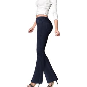 imageHybrid ampamp Company Super Comfy Stretch Women 5 Pockets Corduroy Boot Cut PantsP21951blnavy