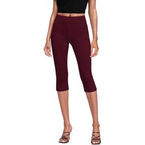 imageHybrid ampamp Company Womens Super Stretch Causal Pull On Millennium Twill Bermuda ShortsCapriwine