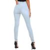 imageHybrid ampamp Company Womens Classic Denim Mid Rise Skinny Jeans Super Stretch PantsHigh Waist Light Wash