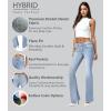 imageHybrid ampamp Company Womens Flare Mid Rise Jeans Trendy Stretchy Denim Pants with PocketsMediumwash