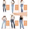imageHybrid ampamp Company Womens Flare Mid Rise Jeans Trendy Stretchy Denim Pants with PocketsTint