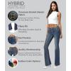 imageHybrid ampamp Company Womens Flare Mid Rise Jeans Trendy Stretchy Denim Pants with PocketsTint