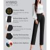 imageHybrid ampamp Company Womens High Waist Lightweight Solid Long Pants Elegant Office TrousersP5324slcdsblack