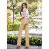 imageHybrid ampamp Company Womens High Waist Lightweight Solid Long Pants Elegant Office TrousersP5324slcdslatte