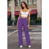 imageHybrid ampamp Company Womens High Waist Refined Straight Leg Fit Pants Business Casual Trousers with PocketsPurple