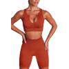 imageHybrid ampamp Company Womens High Waisted Yoga Active Tight Running Biker Gym Shorts ampamp Full Length LeggingsShortsred