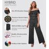 imageHybrid ampamp Company Womens Lightweight Off Shoulder Jumpsuit  Stretchy Wide Leg Romper  Casual to Formal One Piece Outfit10119blackIvor