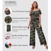 imageHybrid ampamp Company Womens Lightweight Off Shoulder Jumpsuit  Stretchy Wide Leg Romper  Casual to Formal One Piece Outfit10188grey Camou