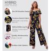 imageHybrid ampamp Company Womens Lightweight Off Shoulder Jumpsuit  Stretchy Wide Leg Romper  Casual to Formal One Piece OutfitB219657navygold