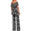 imageHybrid ampamp Company Womens Lightweight Off Shoulder Jumpsuit  Stretchy Wide Leg Romper  Casual to Formal One Piece OutfitBlackwhite11525