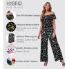 imageHybrid ampamp Company Womens Lightweight Off Shoulder Jumpsuit  Stretchy Wide Leg Romper  Casual to Formal One Piece OutfitG219836blackwhite