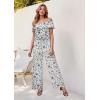 imageHybrid ampamp Company Womens Lightweight Off Shoulder Jumpsuit  Stretchy Wide Leg Romper  Casual to Formal One Piece OutfitG219836whiteblack