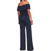 imageHybrid ampamp Company Womens Lightweight Off Shoulder Jumpsuit  Stretchy Wide Leg Romper  Casual to Formal One Piece OutfitNavy