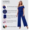 imageHybrid ampamp Company Womens Lightweight Off Shoulder Jumpsuit  Stretchy Wide Leg Romper  Casual to Formal One Piece OutfitRoyal