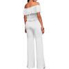 imageHybrid ampamp Company Womens Lightweight Off Shoulder Jumpsuit  Stretchy Wide Leg Romper  Casual to Formal One Piece OutfitTexturedwhite