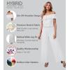 imageHybrid ampamp Company Womens Lightweight Off Shoulder Jumpsuit  Stretchy Wide Leg Romper  Casual to Formal One Piece OutfitTexturedwhite