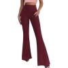 imageHybrid ampamp Company Womens Super Comfy Flowy Wide Leg Palazzo Pants Made in USA8826burgundy