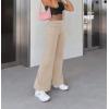 imageHybrid ampamp Company Womens Super Comfy Flowy Wide Leg Palazzo Pants Made in USABeigeKhak