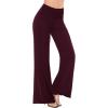 imageHybrid ampamp Company Womens Super Comfy Flowy Wide Leg Palazzo Pants Made in USABurgundy