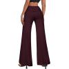 imageHybrid ampamp Company Womens Super Comfy Flowy Wide Leg Palazzo Pants Made in USABurgundy
