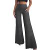 imageHybrid ampamp Company Womens Super Comfy Flowy Wide Leg Palazzo Pants Made in USACharcoal