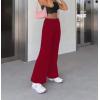 imageHybrid ampamp Company Womens Super Comfy Flowy Wide Leg Palazzo Pants Made in USADarkred