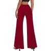 imageHybrid ampamp Company Womens Super Comfy Flowy Wide Leg Palazzo Pants Made in USADarkred