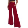 imageHybrid ampamp Company Womens Super Comfy Flowy Wide Leg Palazzo Pants Made in USADarkred