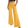 imageHybrid ampamp Company Womens Super Comfy Flowy Wide Leg Palazzo Pants Made in USAGold
