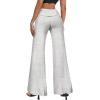 imageHybrid ampamp Company Womens Super Comfy Flowy Wide Leg Palazzo Pants Made in USAHeather Beige