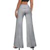imageHybrid ampamp Company Womens Super Comfy Flowy Wide Leg Palazzo Pants Made in USAHeathergrey