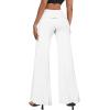 imageHybrid ampamp Company Womens Super Comfy Flowy Wide Leg Palazzo Pants Made in USAIvory