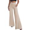 imageHybrid ampamp Company Womens Super Comfy Flowy Wide Leg Palazzo Pants Made in USAKhaki