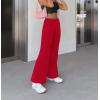 imageHybrid ampamp Company Womens Super Comfy Flowy Wide Leg Palazzo Pants Made in USARed