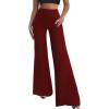 imageHybrid ampamp Company Womens Super Comfy Flowy Wide Leg Palazzo Pants Made in USAWine