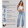 imageHybrid ampamp Company Womens Wide Leg Stretch Cargo Jeans Casual Mid Rise Loose Denim Pants with PocketsMedium Antique