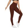 imageHybrid ampamp Company Womens High Waisted Yoga Active Tight Running Biker Gym Shorts ampamp Full Length LeggingsLeggingsdark Brown