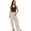 imageHybrid ampamp Company Womens Super Comfy Flowy Wide Leg Palazzo Pants Made in USAKhaki