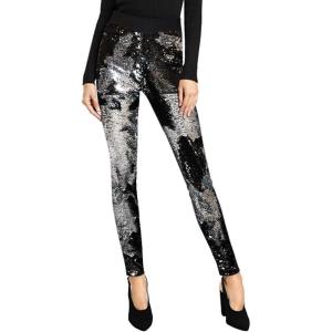 imageHybrid ampamp Company Womens Casual Leggings Elastic Waistband Skinny PantsP47907skblacksilve