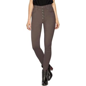 imageHybrid ampamp Company Womens Classic Denim Mid Rise Skinny Jeans Super Stretch PantsBrown