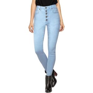 imageHybrid ampamp Company Womens Classic Denim Mid Rise Skinny Jeans Super Stretch PantsLight Wash