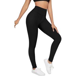 imageHybrid ampamp Company Womens High Waisted Yoga Active Tight Running Biker Gym Shorts ampamp Full Length LeggingsLeggingsblack