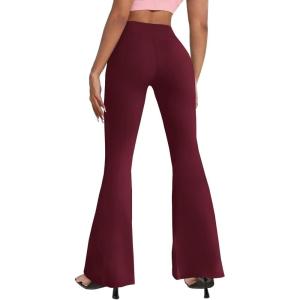 imageHybrid ampamp Company Womens Super Comfy Flowy Wide Leg Palazzo Pants Made in USA8826burgundy