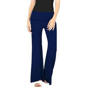 imageHybrid ampamp Company Womens Super Comfy Flowy Wide Leg Palazzo Pants Made in USANavy