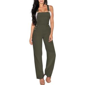 imageHybrid ampamp Company Womens Super Comfy Stretch Denim jumpsuit Pants OverallsArmygreen
